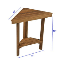 18" Grand Resort Teak Corner Shower Stool