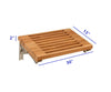 18" Grand Resort Wall Mount Slat Teak Shower Bench