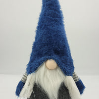 Royal Blue Fuzzy Hat Standing Gnome