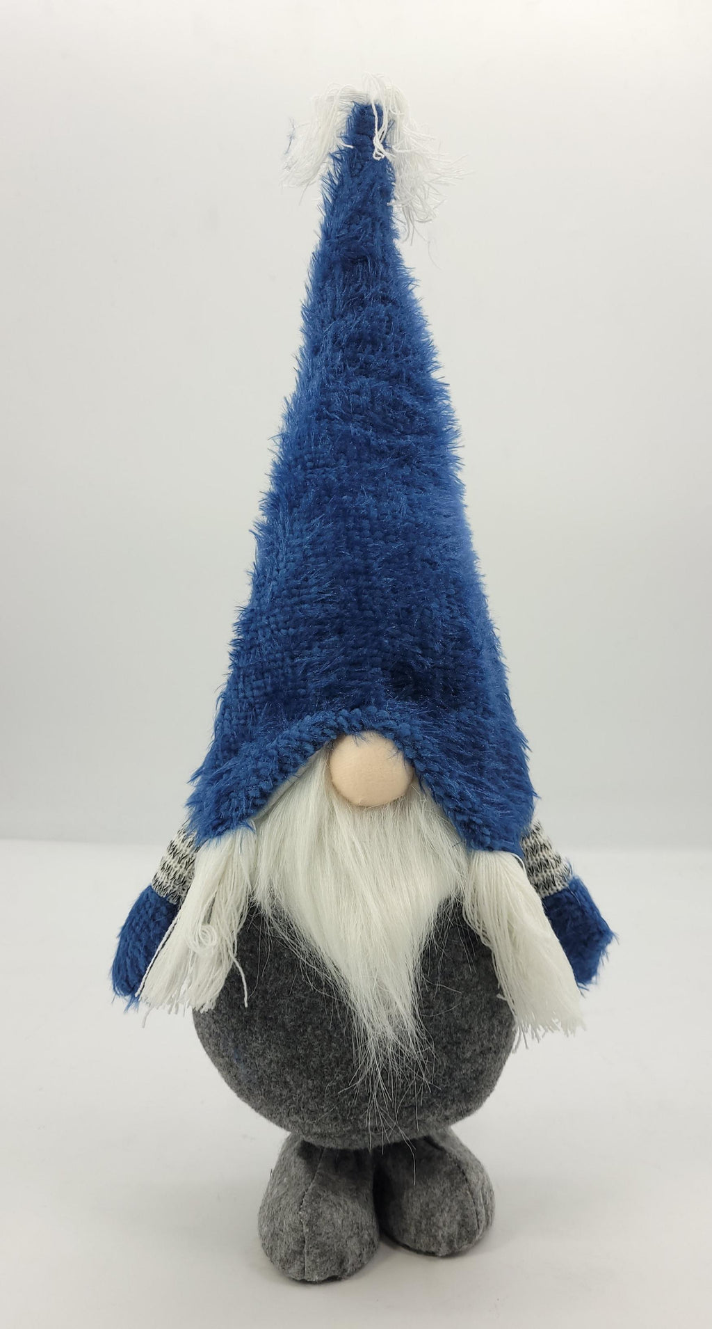 Royal Blue Fuzzy Hat Standing Gnome