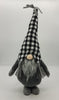 Black and White Buffalo Plaid Standing Gnome