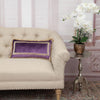 Boho Purple with Gold Fringe Decorative Lumbar Throw Pillow