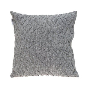 Jacquard Diamond Pattern Decorative Gray Throw Pillow