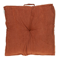 Corduroy Styled Burnt Orange Tufted Floor Pillow