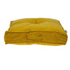 Corduroy Styled Yellow Tufted Floor Pillow