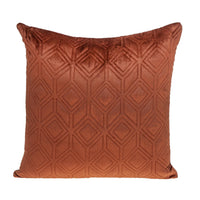 Tufted Diamonds Terra Cotta Velvet Accent Pillow