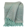 Luxury Aqua and Gray Handloomed Throw Blanket