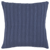 Blue Knit Sweater Stripe Down Throw Pillow