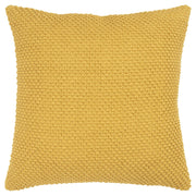 Yellow Nubby Textured Modern Throw Pillow