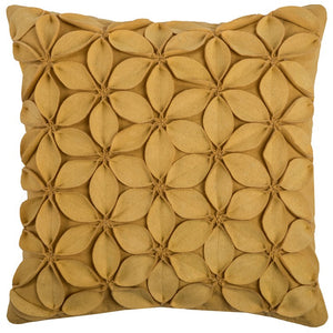 Yellow  Pinwheel Floral Petal Down Throw Pillow