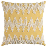 Yellow Shaggy Chevron Throw Pillow