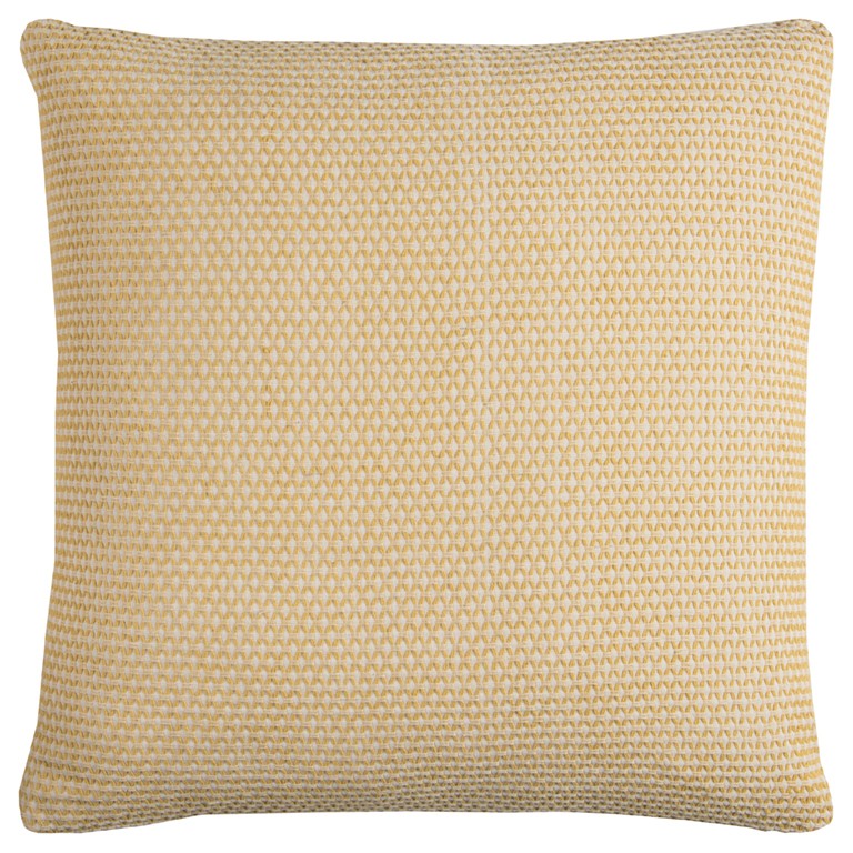 Yellow Ivory Scaled Diamond Pattern Throw Pillow