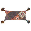 Peach Gray Tribal Corner Tasseled Lumbar Pillow