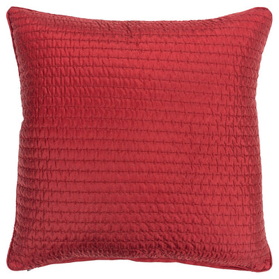 Red Smooth Weaved Modern Throw Pillow