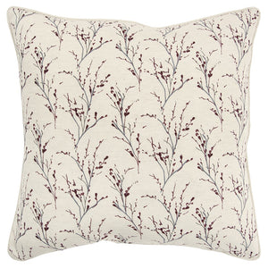 20" Berry Tiny Floral Buds Throw Pillow