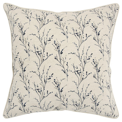 Blue Tiny Floral Buds Throw Pillow