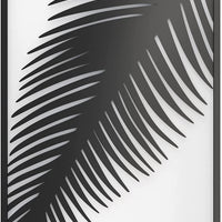 Set of Three Minimalist Modern Black Metal Tropical Wall Art