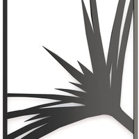 Set of Three Minimalist Modern Black Metal Tropical Wall Art