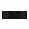 Black TV Stand Media Center with Two Cabinets