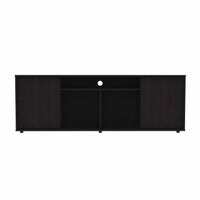 Black TV Stand Media Center with Two Cabinets