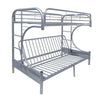 Silver Twin XL Over Queen Futon Bunk Bed