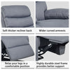 Plush Light Grey Microfiber Recliner Chair