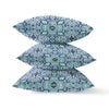 Blue Aqua Cloverleaf Indoor Outdoor Throw Pillow