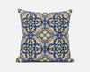 Blue Peach Cloverleaf Boho Suede Throw Pillow