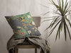 Green Gray Garden Indoor Outdoor Throw Pillow