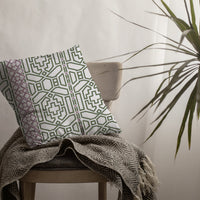 White Bird Maze Indoor Outdoor Throw Pillow