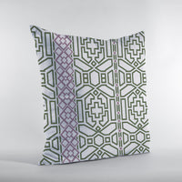 White Bird Maze Zippered Throw Pillow