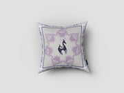 20” Gray Purple Horse Suede Throw Pillow