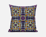 16"X16" Purple Microsuede Quatrefoil Zippered Pillow