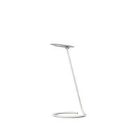 15" White Metal Desk Table Lamp With White Shade