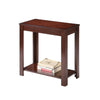 24" Brown End Table With Shelf