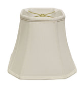 15" White Slanted Square Bell Monay Shantung Lampshade