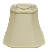 16" Ivory Slanted Square Bell Monay Shantung Lampshade