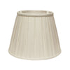 12" White Slanted Paperback Linen Lampshade with Box Pleat