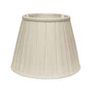 12" White Slanted Paperback Linen Lampshade with Box Pleat