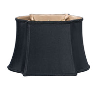 16" Black with Bronze Lining Premium Oblong Shantung Lampshade