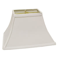 12" White Rectangle Bell No Slub Lampshade