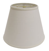 16" White Empire Deep Slanted Linen Lampshade