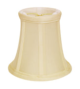 5" Ivory Slanted Set of 6 Chandelier Dupioni Lampshades