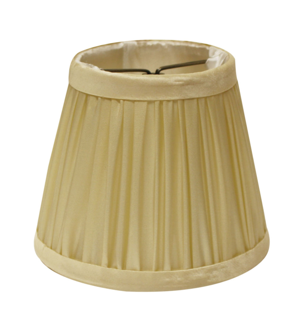 5" Pale Grey Set of 6 Slanted Chandelier Tafetta Lampshades