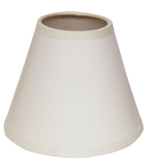 5" Gloss White with White  Set of 6 Chandelier Parchment Lampshades