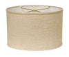 14" Light Wheat Throwback Oval Linen Lampshade