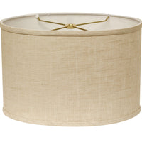 14" Light Wheat Throwback Oval Linen Lampshade