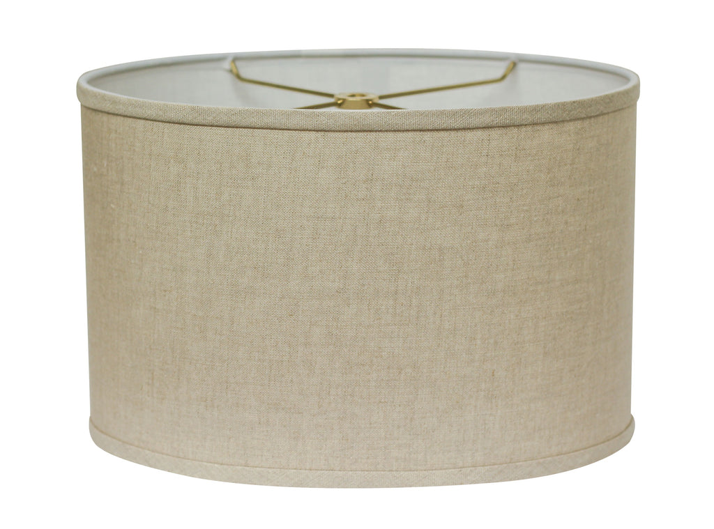 16" Dark Wheat Throwback Oval Linen Lampshade