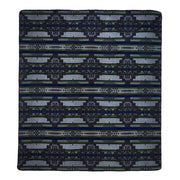 Forest Green and Blue Tribal Print Throw Blanket