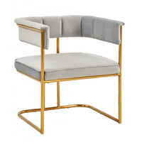 Gray Gold Modern Dining Chair